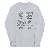 Un Deux Trois Cat Unisex Long Sleeve Tee
