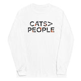 Cats>People Unisex Long Sleeve Tee