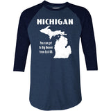 Michigan - 3/4 Sleeve Raglan T-Shirt