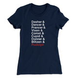 Reindeer Names Women's T-Shirt