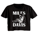 Miles Davis - Playing The Trumpet Womens Crop Tee