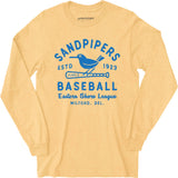 Milford Sandpipers - Delaware - Vintage Defunct Baseball Teams - Long Sleeve T-Shirt