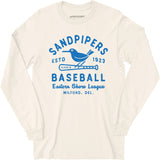 Milford Sandpipers - Delaware - Vintage Defunct Baseball Teams - Long Sleeve T-Shirt