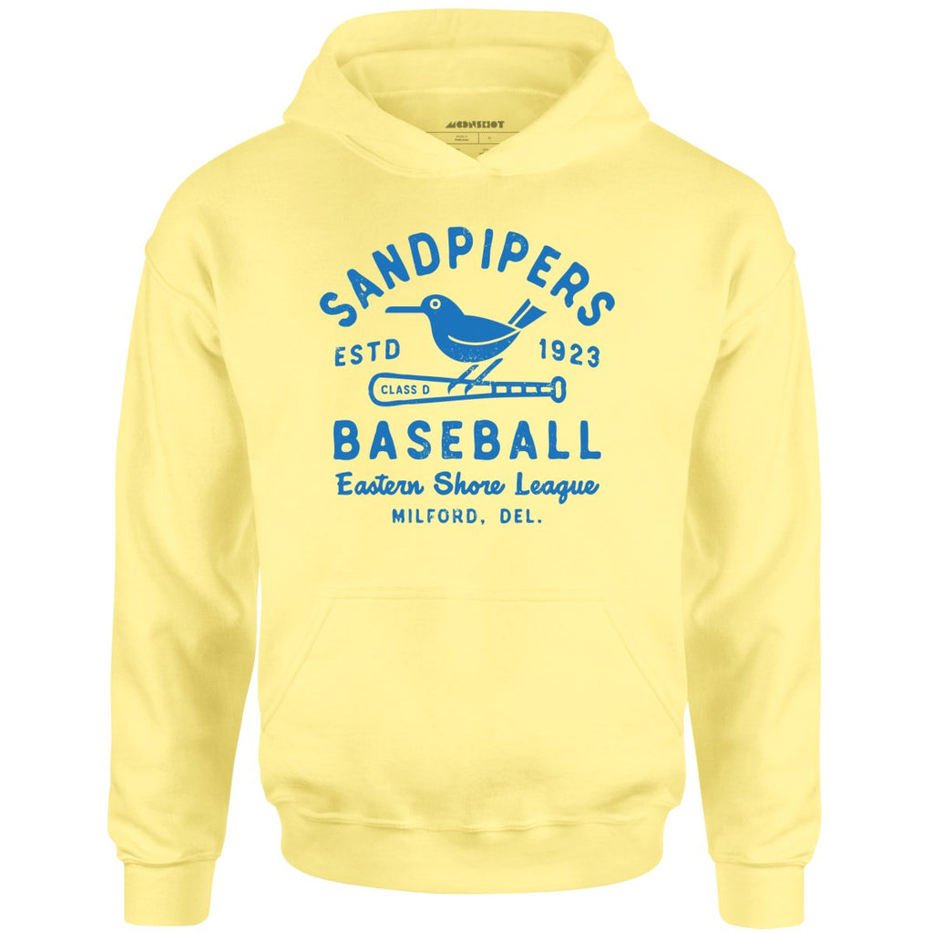 Milford Sandpipers - Delaware - Vintage Defunct Baseball Teams - Unisex Hoodie