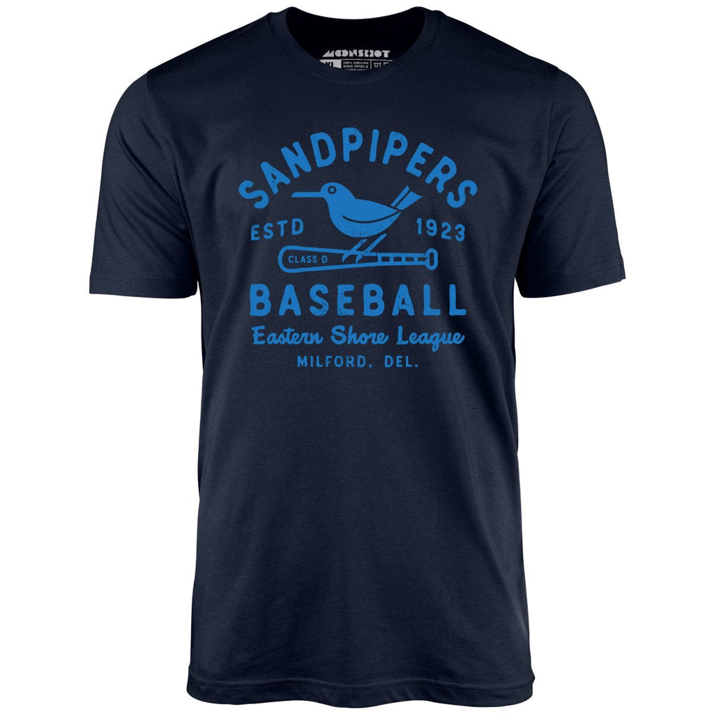 Milford Sandpipers - Delaware - Vintage Defunct Baseball Teams - Unisex T-Shirt