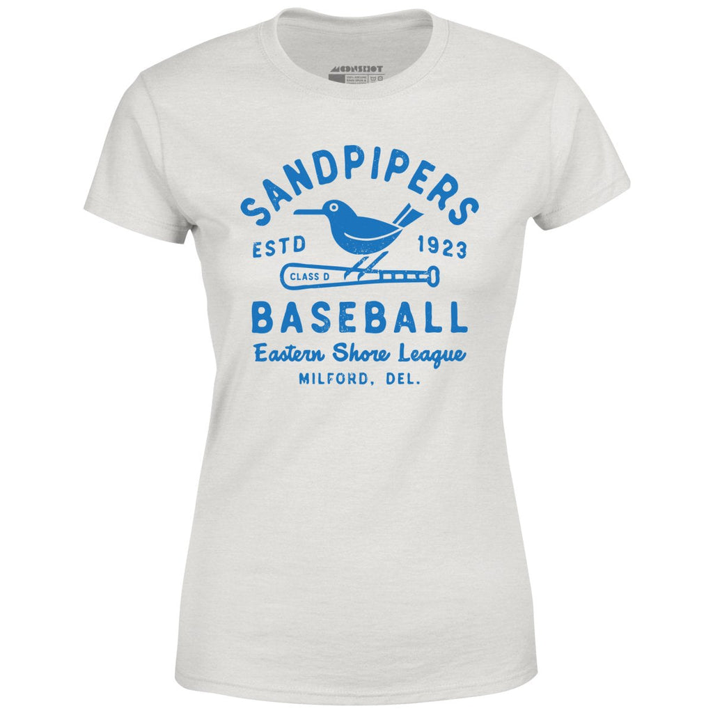Milford Sandpipers - Delaware - Vintage Defunct Baseball Teams - Women's T-Shirt