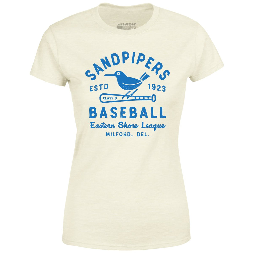 Milford Sandpipers - Delaware - Vintage Defunct Baseball Teams - Women's T-Shirt