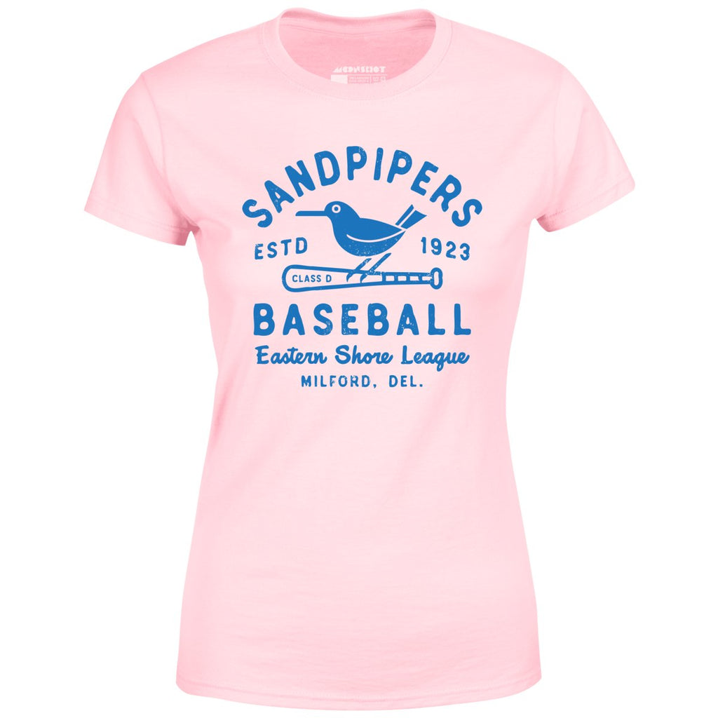 Milford Sandpipers - Delaware - Vintage Defunct Baseball Teams - Women's T-Shirt