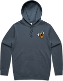 GUILTY GEAR - 'Mini Faust' Small Logo Embroidered Pullover Hoodie - Petrol Blue