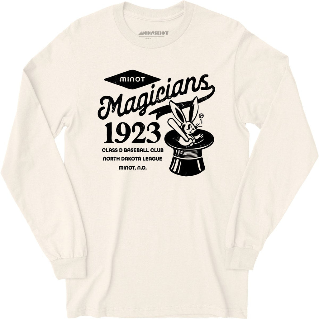 Minot Magicians - North Dakota - Vintage Defunct Baseball Teams - Long Sleeve T-Shirt