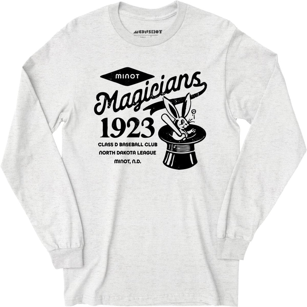 Minot Magicians - North Dakota - Vintage Defunct Baseball Teams - Long Sleeve T-Shirt