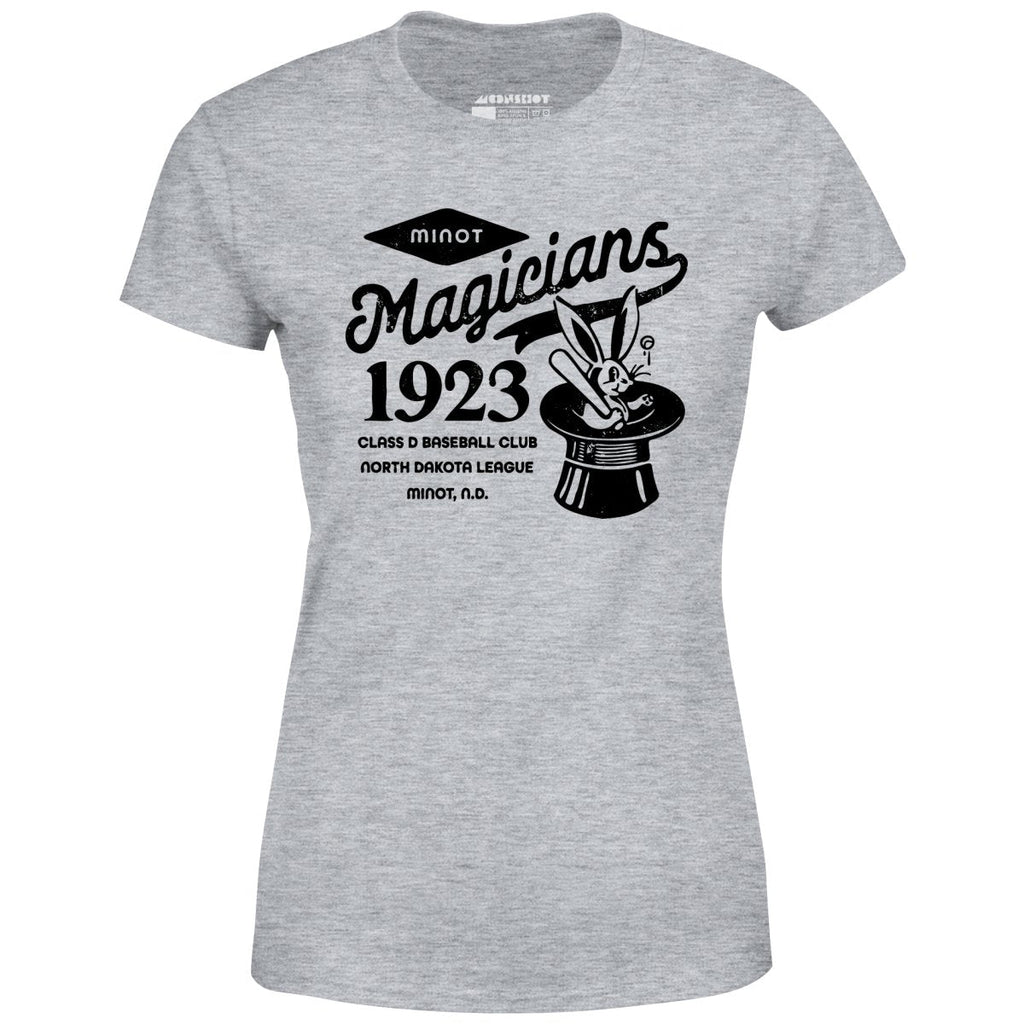 Minot Magicians - North Dakota - Vintage Defunct Baseball Teams - Women's T-Shirt
