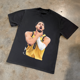 TY HALIBURTON 'CHOKE' HEAVY FADED BLACK T-SHIRT