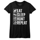 Monster Hunter Hunt Repeat Womens T-Shirt