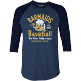 Moorhead Barmaids - Minnesota - Vintage Defunct Baseball Teams - 3/4 Sleeve Raglan T-Shirt