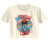Motley Crue - Allister With Us Flag Womens Crop Tee