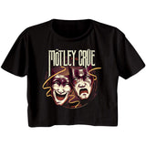 Motley Crue Drama Masks Womens Crop Tee