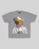 Mr. Williams Oversized Garment-Dyed Big Face Cement Tee