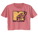 MTV - Scribble Logo Womens Crop Tee