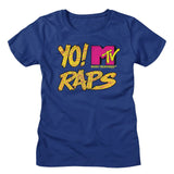 MTV - Yo Raps Texture Womens T-Shirt