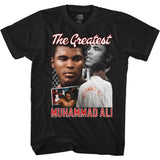 MUHAMMAD ALI - ALI SCRIPT COLLAGE BIG AND TALL T-SHIRT
