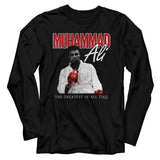 Muhammad Ali - Red Glove Stare Long Sleeve Boyfriend Tee
