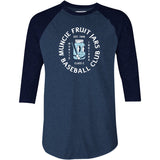 Muncie Fruit Jars - Indiana - Vintage Defunct Baseball Teams - 3/4 Sleeve Raglan T-Shirt