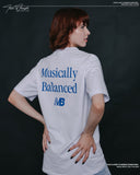 Musically Balanced V2 White Tee