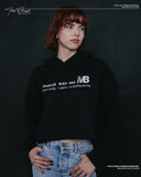 Musically Balanced V2 Womens Cropped Black Hoodie