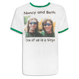 Virgin White/Green Ringer Tee