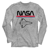 NASA - Worm Logo And Shuttle Long Sleeve Tee