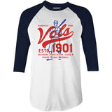 Nashville Vols - Tennessee - Vintage Defunct Baseball Teams - 3/4 Sleeve Raglan T-Shirt