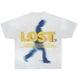 Lost White Boxy T-Shirt Streetwear Y2K