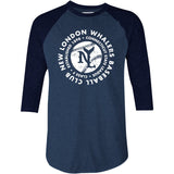 New London Whalers - Connecticut - Vintage Defunct Baseball Teams - 3/4 Sleeve Raglan T-Shirt
