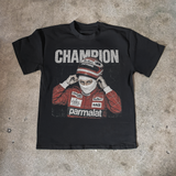 NICKI 'CHAMPION' F1 HEAVY BLACK T-SHIRT