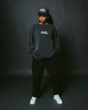 Nineties Rnb Every Morning Garment-Dyed Cement Sweatshirt