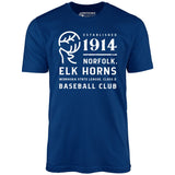 Norfolk Elk Horns - Nebraska - Vintage Defunct Baseball Teams - Unisex T-Shirt