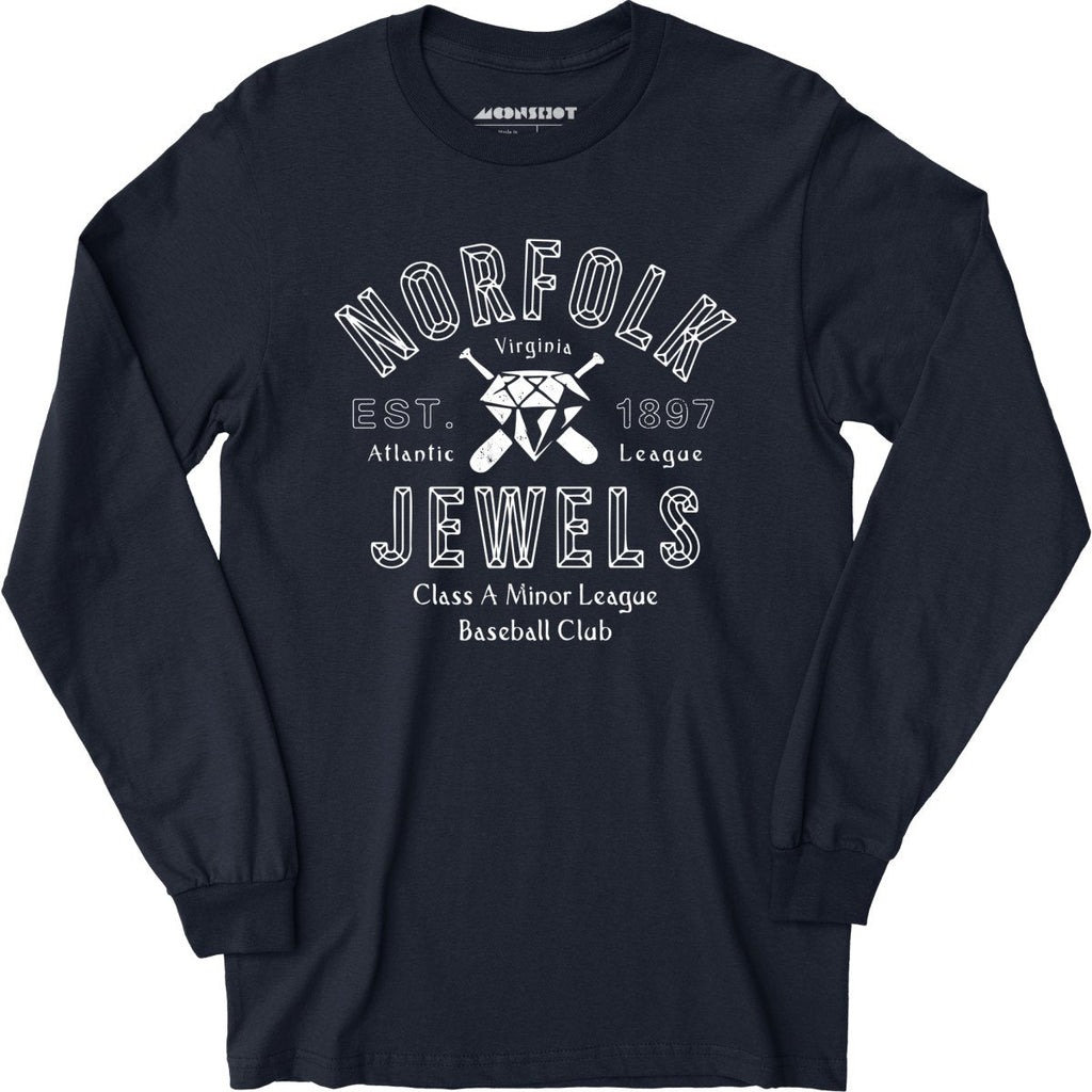 Norfolk Jewels - Virginia - Vintage Defunct Baseball Teams - Long Sleeve T-Shirt