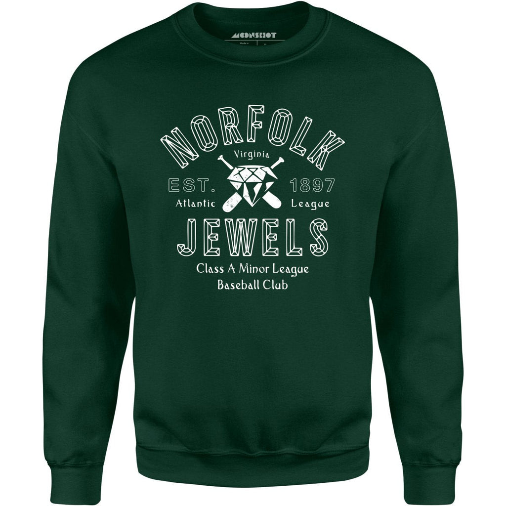 Norfolk Jewels - Virginia - Vintage Defunct Baseball Teams - Unisex Sweatshirt