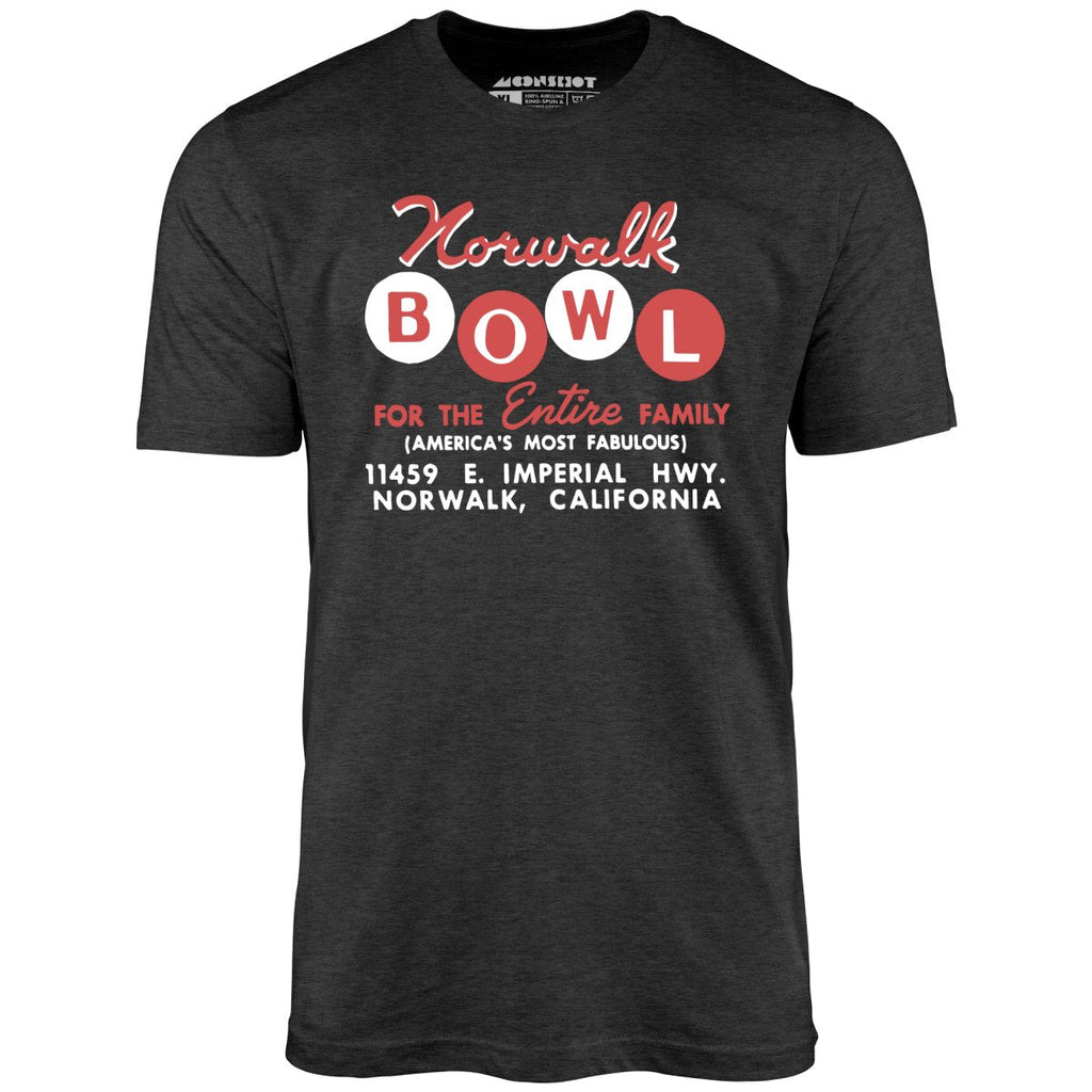 Norwalk Bowl - Norwalk, CA - Vintage Bowling Alley - Unisex T-Shirt