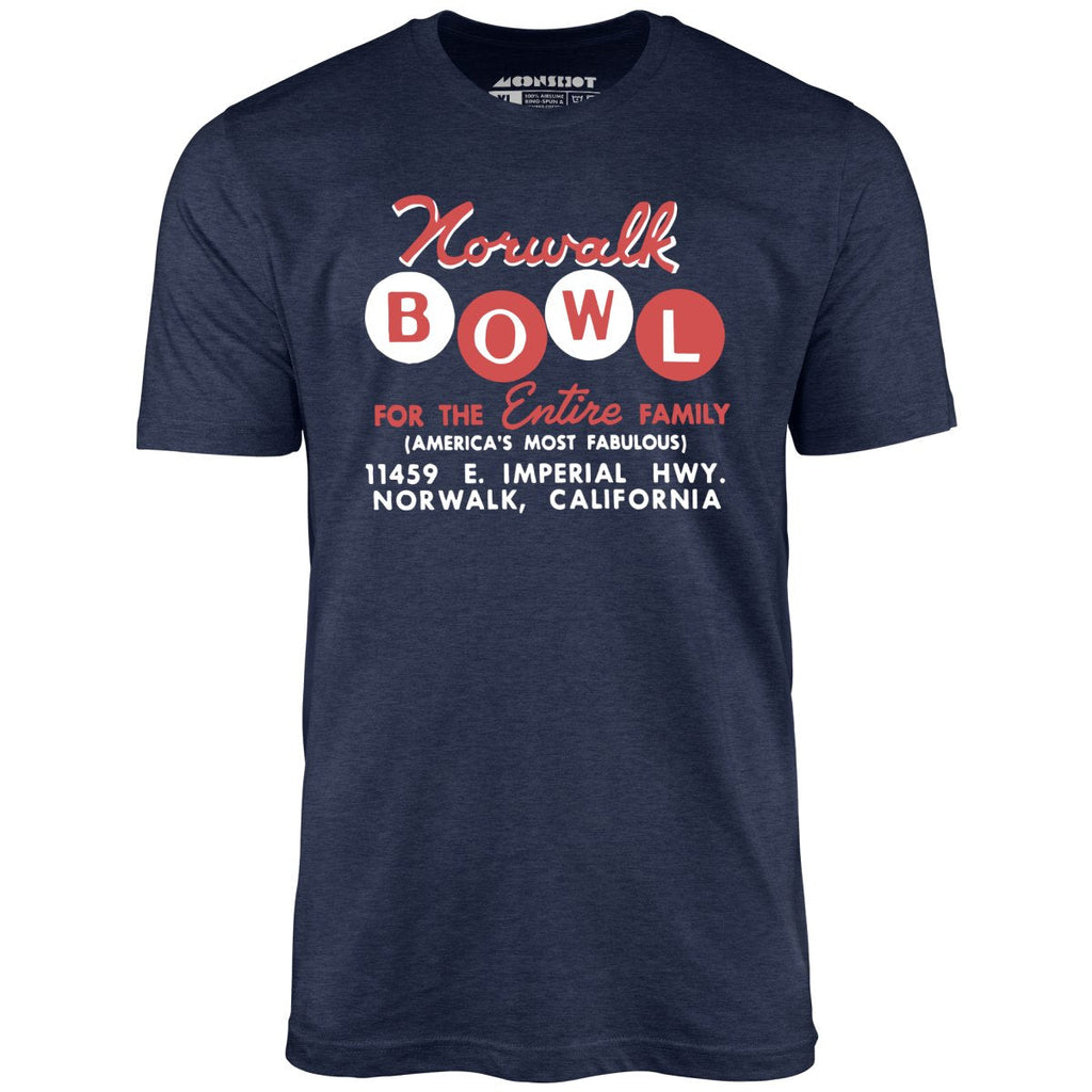 Norwalk Bowl - Norwalk, CA - Vintage Bowling Alley - Unisex T-Shirt