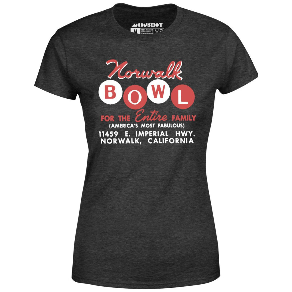 Norwalk Bowl - Norwalk, CA - Vintage Bowling Alley - Women's T-Shirt