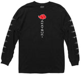 Naruto Shippuden Akatsuki Anti Village Symbols Cloud Anime Adult Unisex Long Sleeve T-Shirt