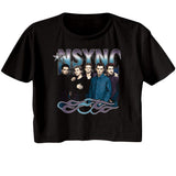 *NSYNC - Cool Tones Flames Womens Crop Tee