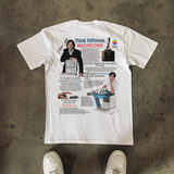 STEVE JOBS 'THINK DIFFERENTLY' HEAVY WHITE T-SHIRT