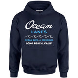 Ocean Lanes - Long Beach, CA - Vintage Bowling Alley - Unisex Hoodie