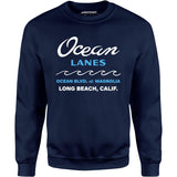 Ocean Lanes - Long Beach, CA - Vintage Bowling Alley - Unisex Sweatshirt