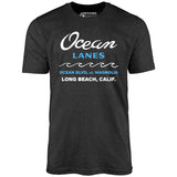Ocean Lanes - Long Beach, CA - Vintage Bowling Alley - Unisex T-Shirt