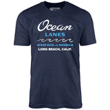 Ocean Lanes - Long Beach, CA - Vintage Bowling Alley - Unisex T-Shirt