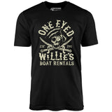 One Eyed Willie's Boat Rentals - Unisex T-Shirt